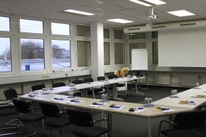 Die Vorbereitungen wurden bereits am Vortag getroffen – hier der neue agorum® Schulungsraum in Ostfildern-Nellingen.