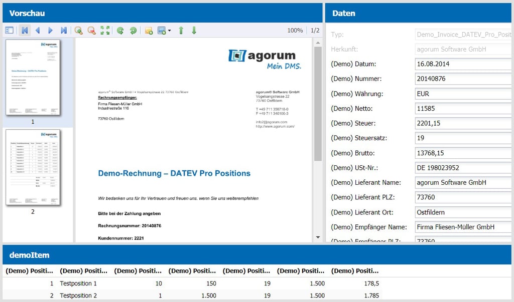 Die praktische Thumbnail-Funktion von agorum® core Preview
